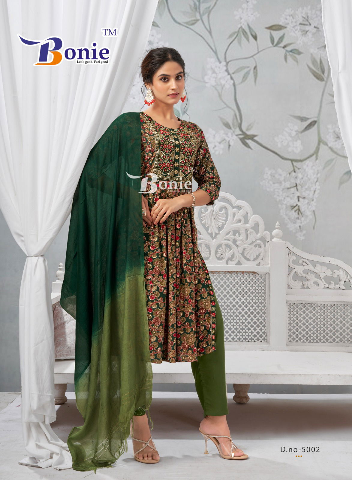 Meghana 5 By Bonie Rayon Designer Kurti With Bottom Dupatta Wholesale Price In Surat

